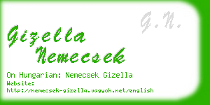 gizella nemecsek business card